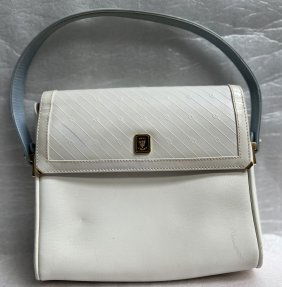 GUCCI VINTAGE WHITE LEATHER ITALIAN ARM BAG