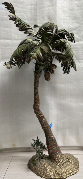 MIAMI VICE VINTAGE METAL COCONUT PALM TREE