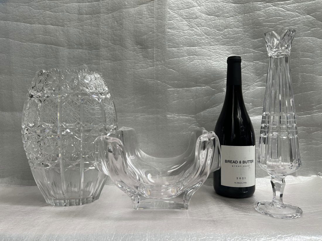 VINTAGE 3 PIECE SET OF CUT GLASS CRYSTAL (1 of 4)