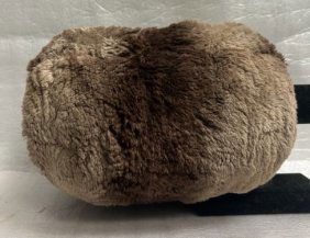 Vintage Faux Fur Child Size Hand Muff Warmer brown Lined Cozy Cute