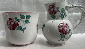 TIFFANY & CO STRASBOURG FLOWERS PLANTER & PITCHER, PORTUGAL