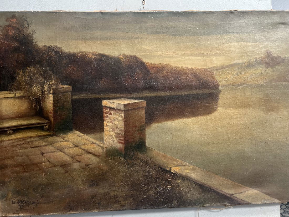 CONTINENTAL SCHOOL "A VIEW IN THE VALLEY" DATED 1931 SIGNED BY THE ARTIST (1 of 6)