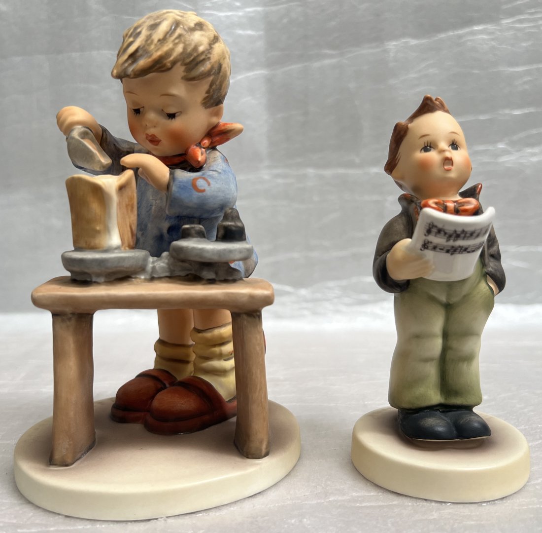 GOEBEL SET OF 2  "A FAIR MEASURE "& "SOLOIST" CERAMIC STATUES M.J.HUMMEL SERIES (1 of 4)
