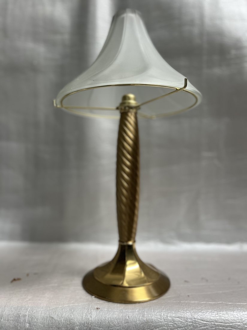 Partylite Kerzenlampe Lexington Candle Lamp RARE 18” Brass & Glass Shade (1 of 5)