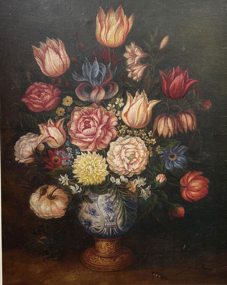 Oil on Canvas Attribute to Henry Schouten Heavey Wood Frame, Signed Lower Right (1 of 7)