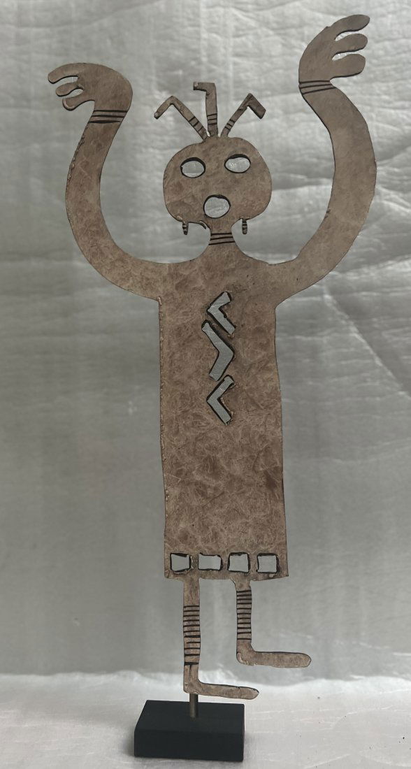METAL SCULPTURE BY CLAUDINE B BUELL "KOKOPELLI 'NATIVE AMERICAN SPIRIT , SIGNED (1 of 5)