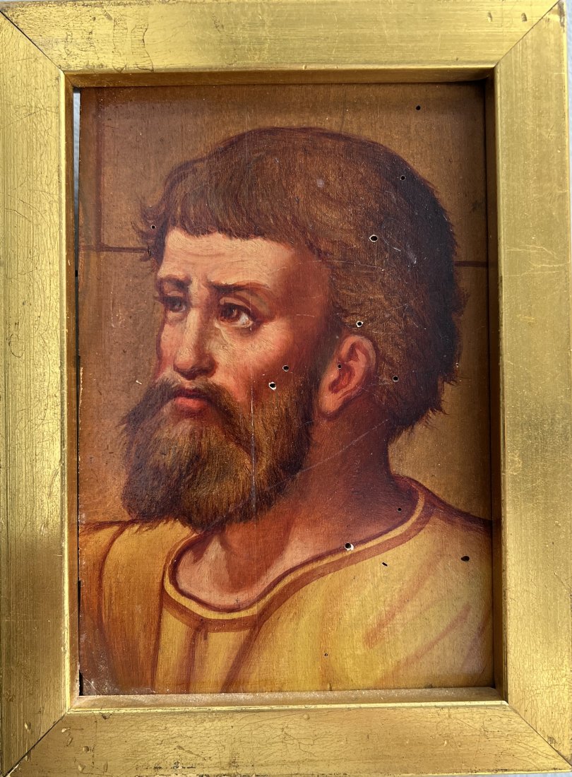 Julius Amatus Roeting (1822 - 1896) German Oil on Board: This beautiful painting is a true masterpiece by the talented artist Julius Amatus Roeting. Created in 1848, this oil on board portrait of a man is a stunning example of realism in art. The painting i