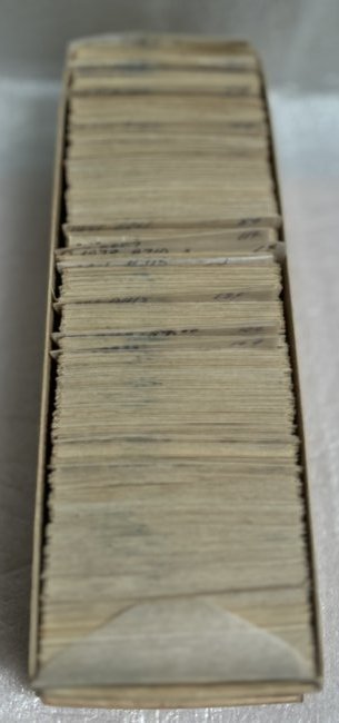 Estate of a Stamp Collector "File Box" With 1000 + or - Single  Stamps (1 of 9)