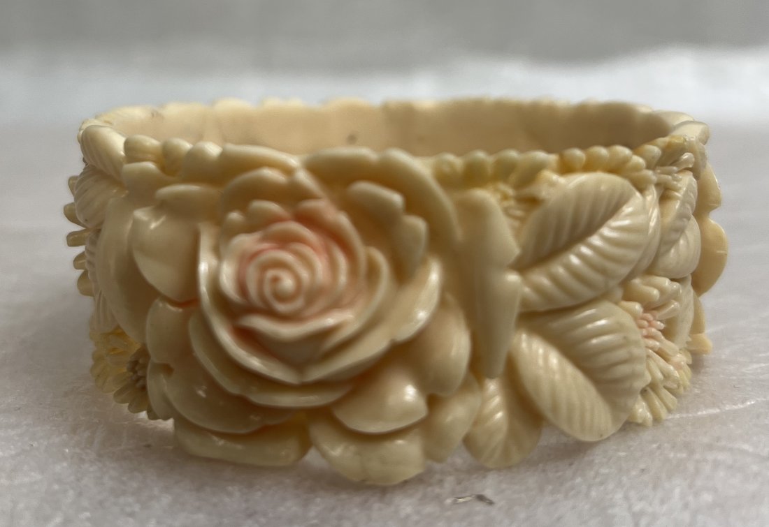 Alabaster Carved Bangle Bracelet (1 of 5)