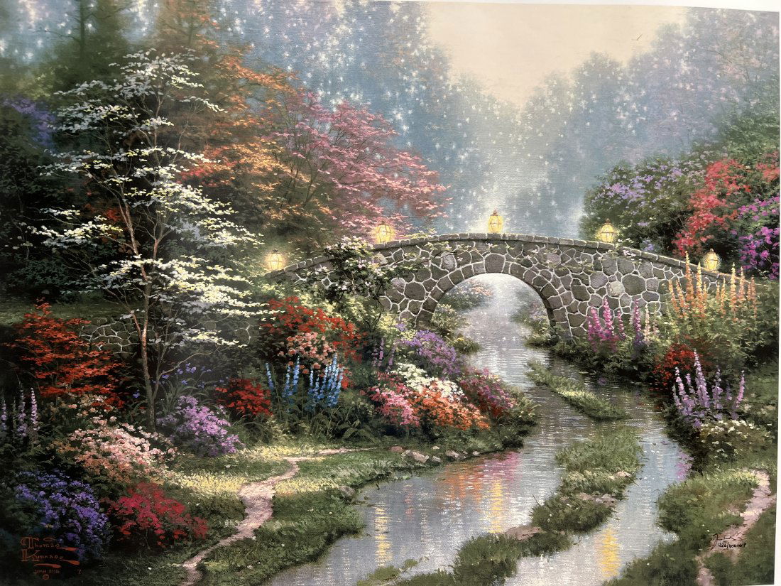 Thomas Kinkade "Sweetheart Gardens" Brookside Hideaway.  Lithograph Hand Signed (1 of 5)