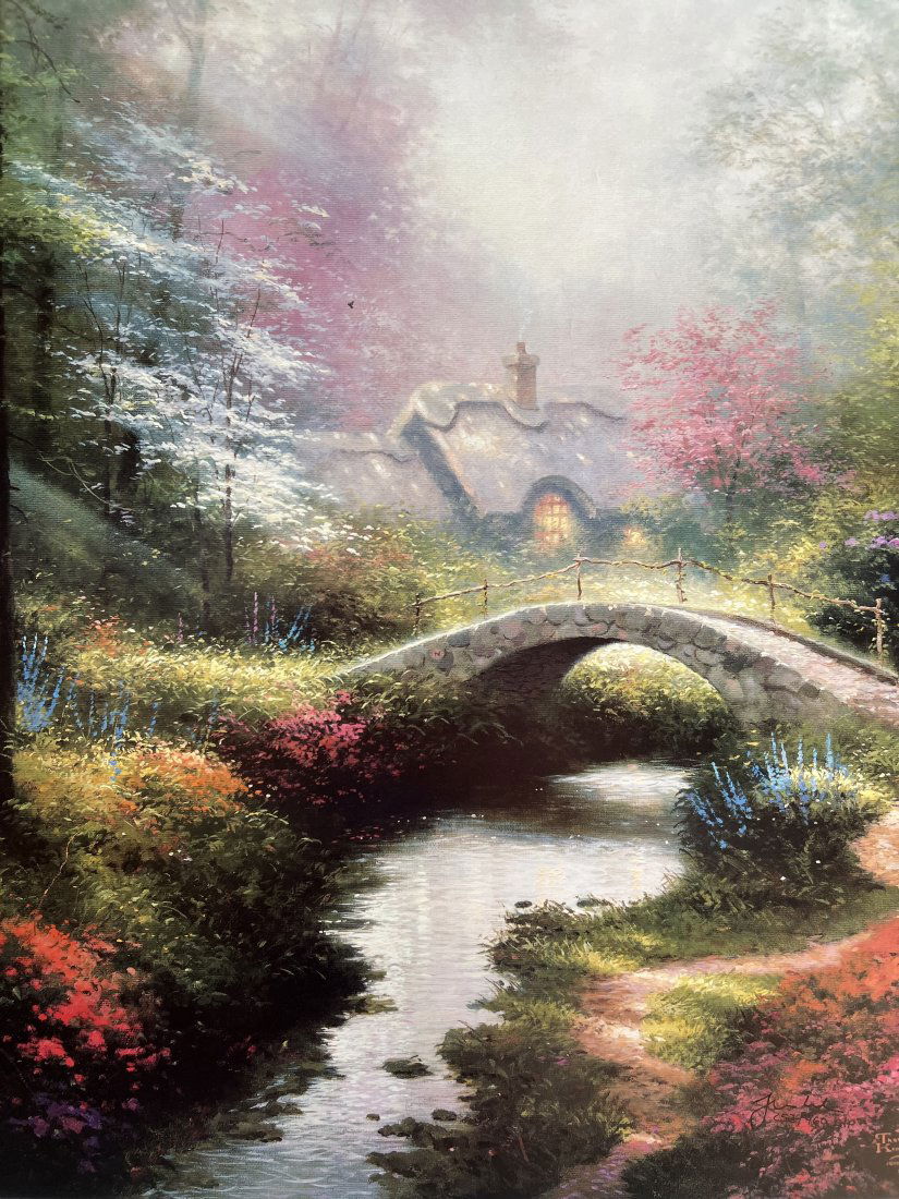 Thomas Kinkade "Sweetheart Hideaways" Brookside Hideaway.  Lithograph Hand Signed (1 of 5)