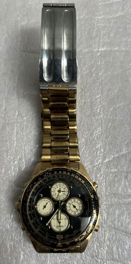 Vintage SEIKO Flightmaster 7T34-6A09 Quartz Chronograph Watch (1 of 4)