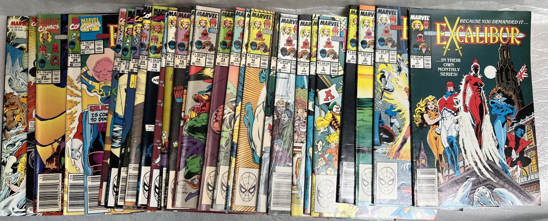 Collection of 27 Marvel Excalibur Comic Books from the 1980s (1 of 4)