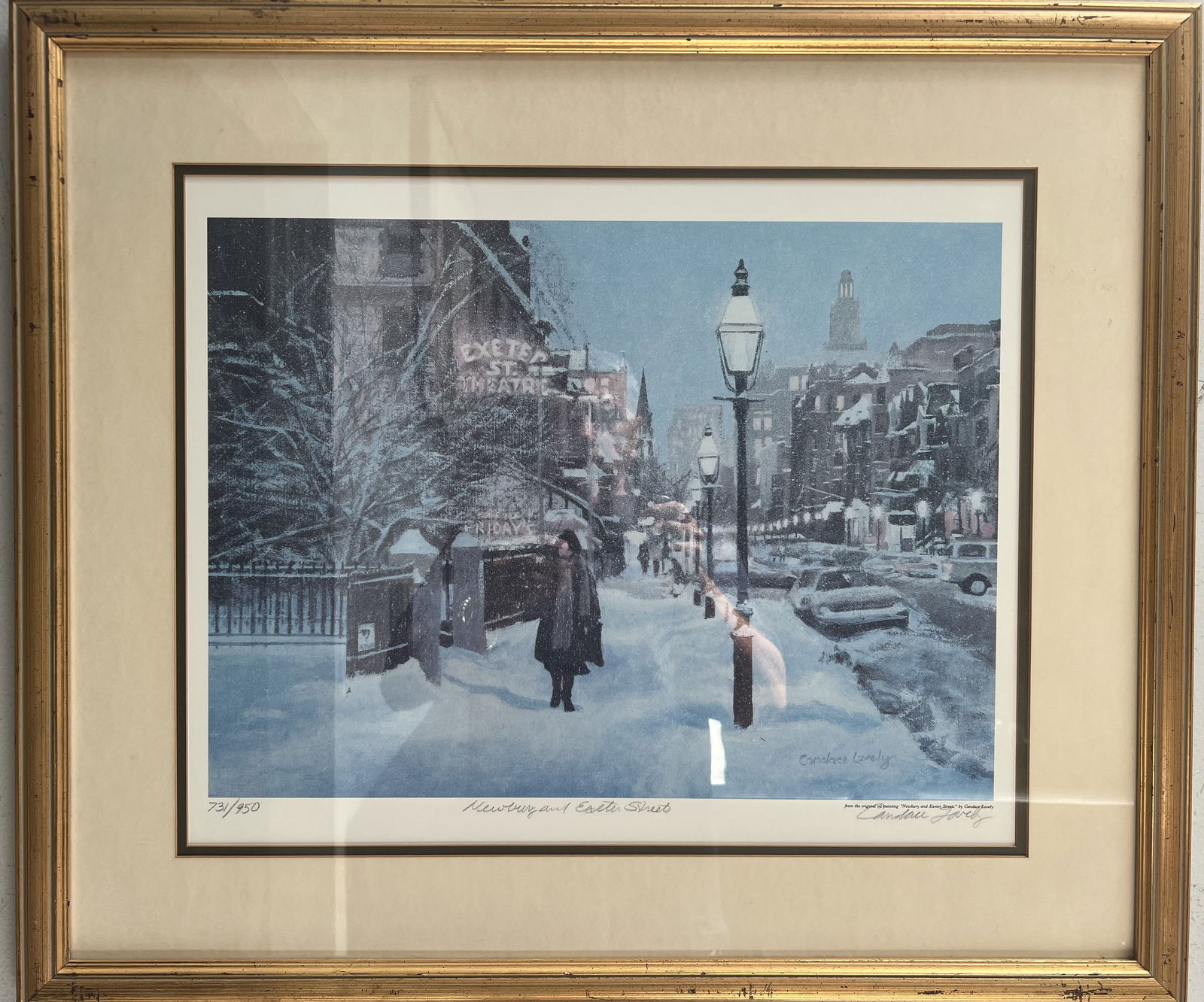 CANDACE LOVELY " NEWBURY AND EXETER STREETS" HAND SIGNED AND NUMBERED IN PENCIL (1 of 6)