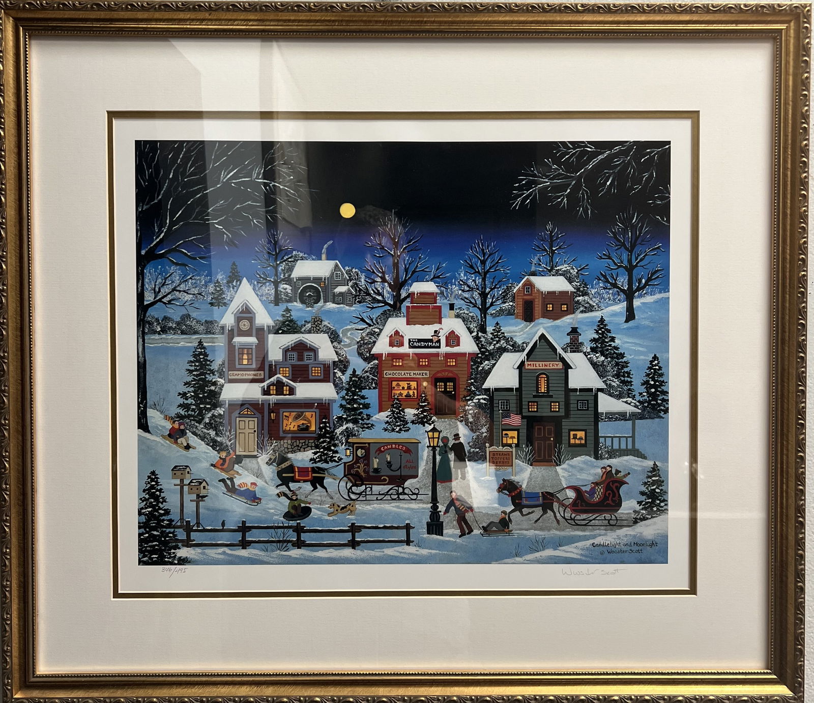 JANE WOOSTER SCOTT LITHOGRAPH " CANDLELIGHT AND MOONLIGHT" HAND SIGNED W COA (1 of 5)