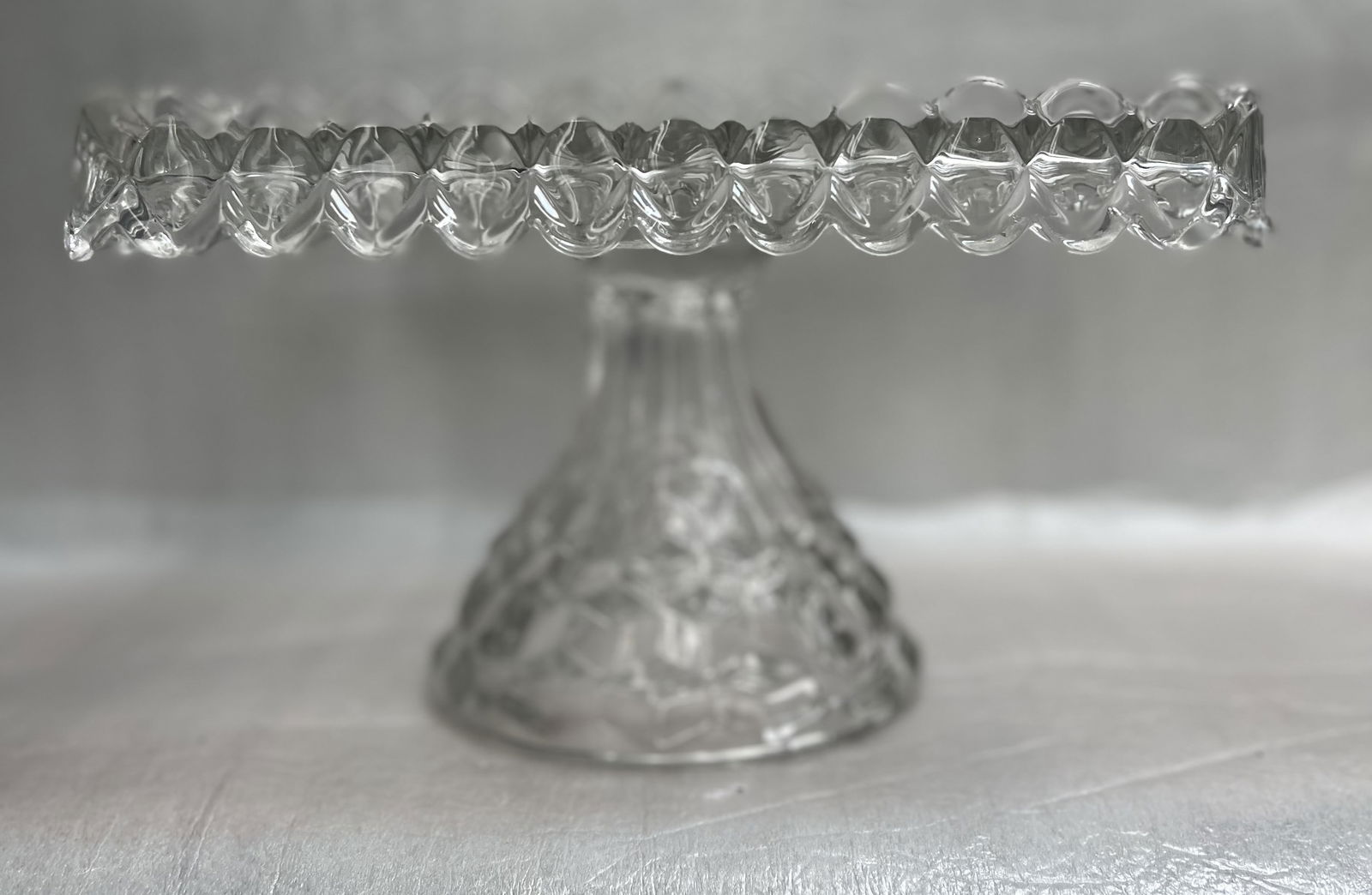 Fostoria American Square Pedestal w/ Brandwell (1 of 4)