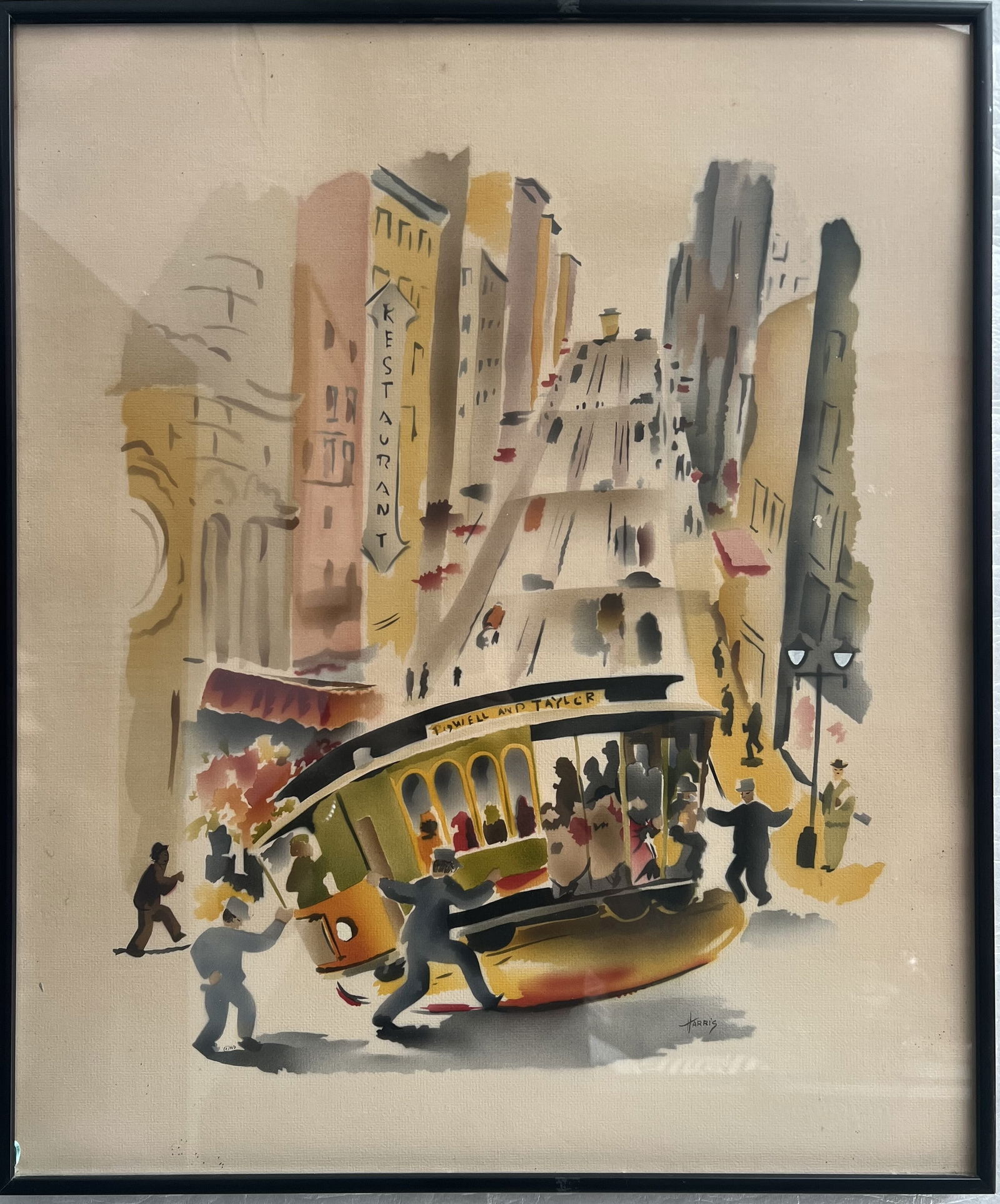 BENJAMIN JORJ HARRIS African American Artist Pioneer of Airbrush "San Francisco" (1 of 3)