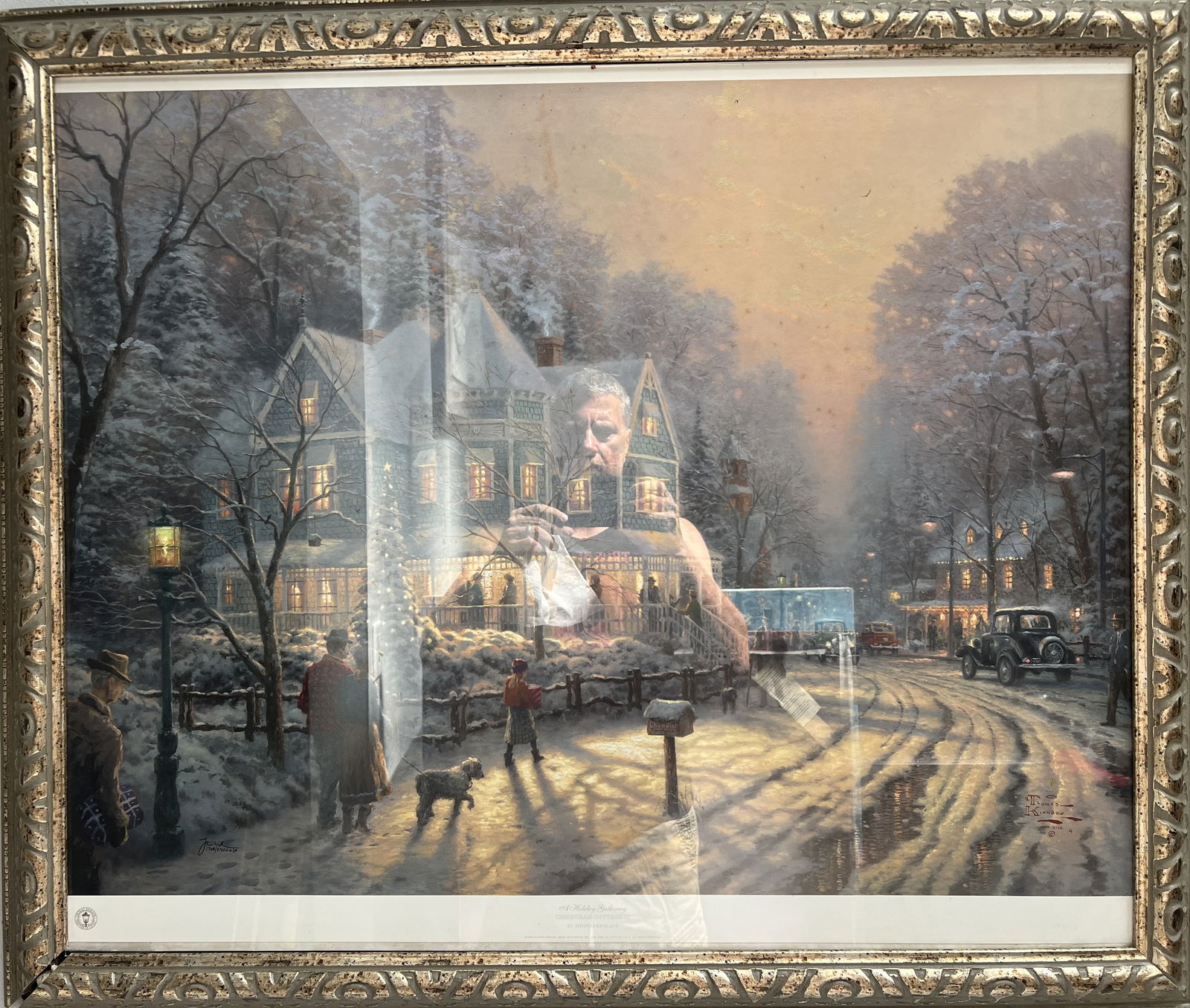 Thomas Kinkade " Lamplight Manor" Offsite Lithograph in Color Signed w COA (1 of 6)