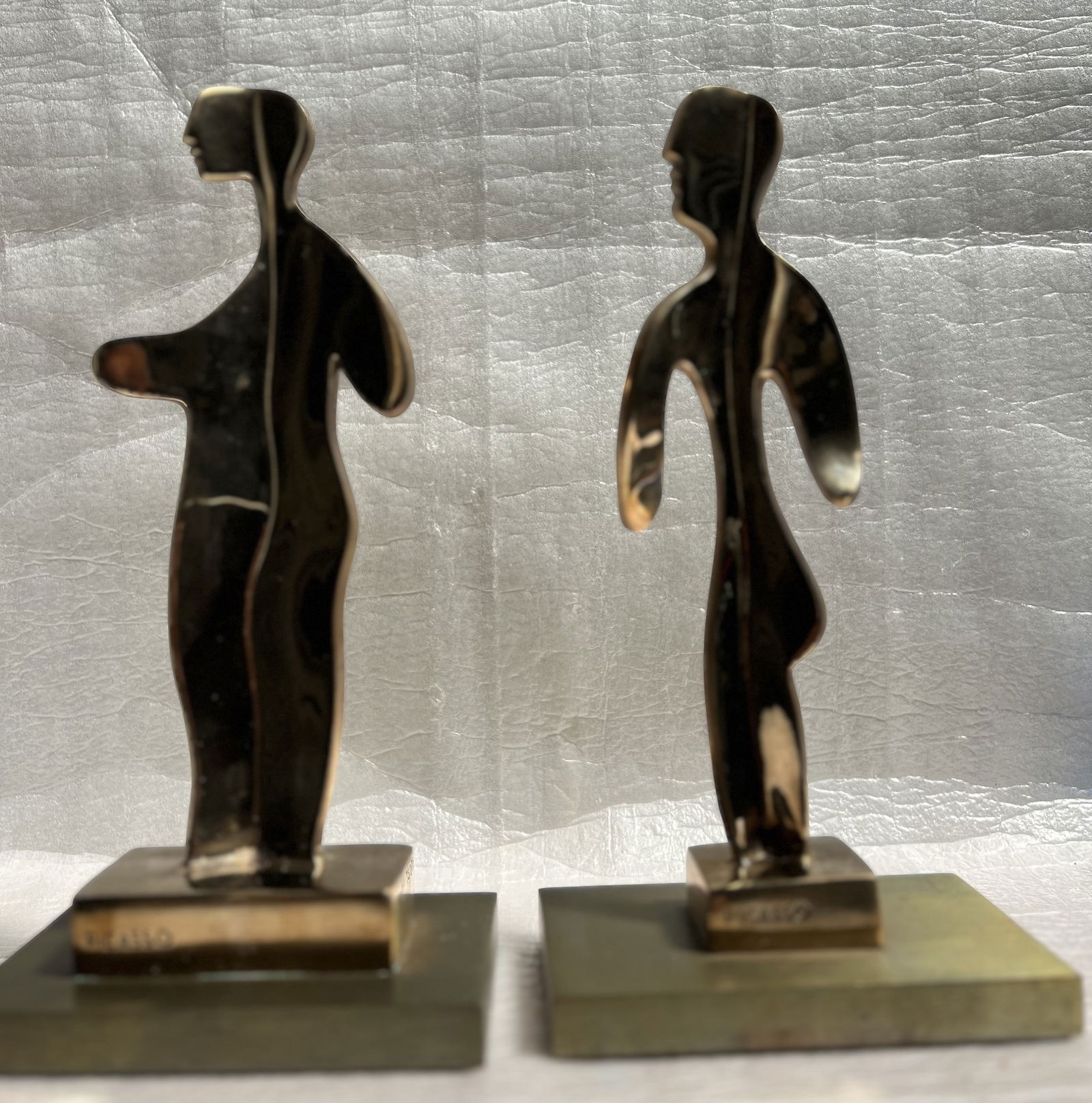 PABLO PICASSO Brass Numbered 73/175 “L’Homme“ and “La Femme” Sculptures (1 of 9)