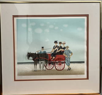 ORIGINAL GERMAIN-AMERICAN ARTIST JAN BALET (1913-2009) HAND SIGNED IN PENCIL: This exquisite portrait print by the renowned contemporary artist Jan BAlet is a true gem for any art enthusiast. The beautiful piece, measuring 24" in height and 26" in width, is an original and lice
