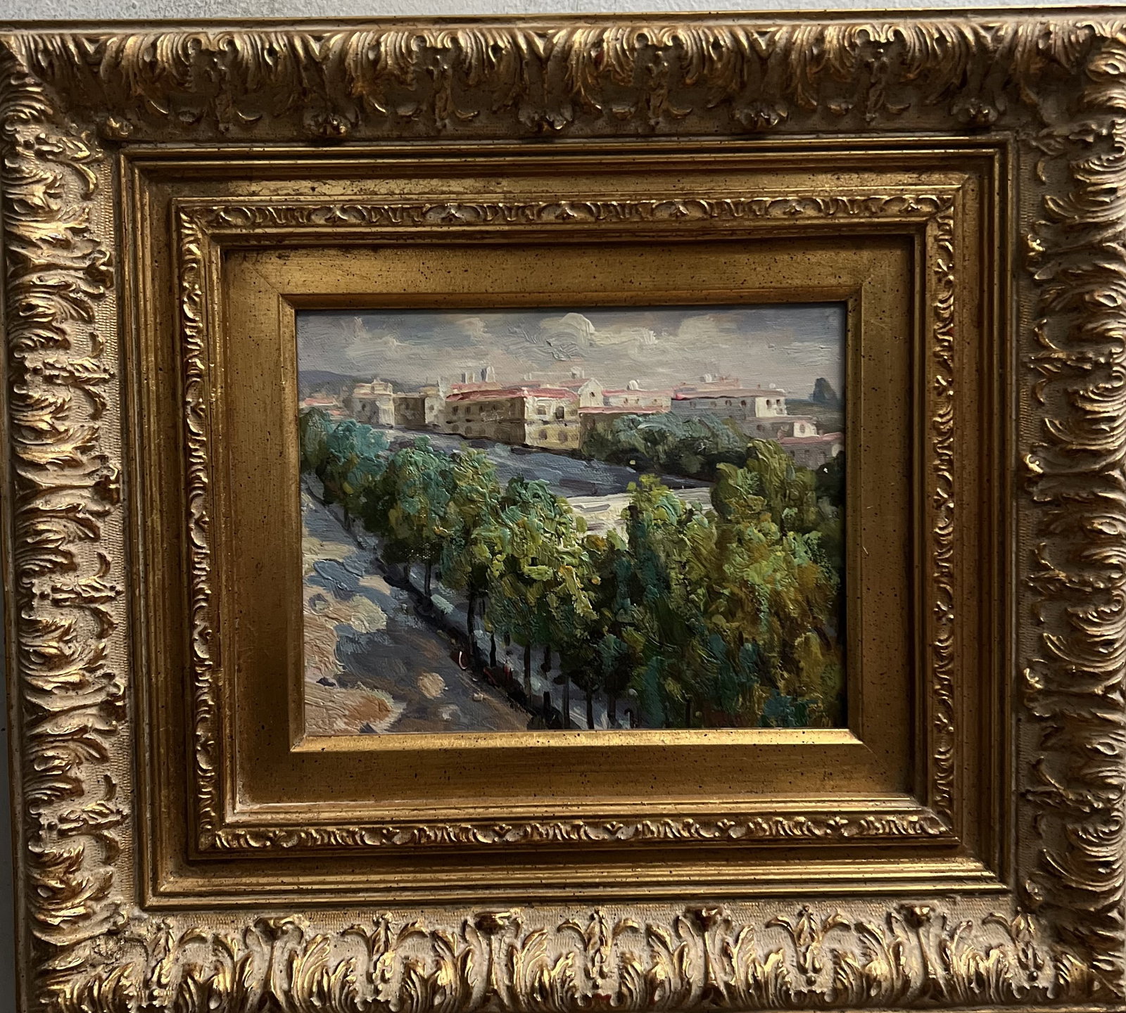 Borja Fernandez (Spain b 1944) Attributed to "Florence Cityscape" oil on canvas: This beautiful painting by Borja Fernandez attributed to (Spain b 1944) depicts a stunning cityscape of Florence. The artist's use of oil on canvas perfectly captures the essence and beauty of this hi