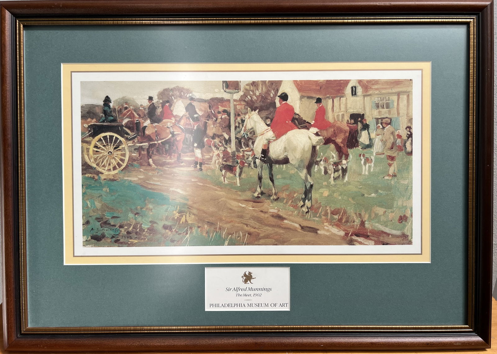 Sir Alfred James Munnings R.A. " the Meet" Lithograph PHILADELPHIA MUSEUM OF ART 1902 (1 of 5)