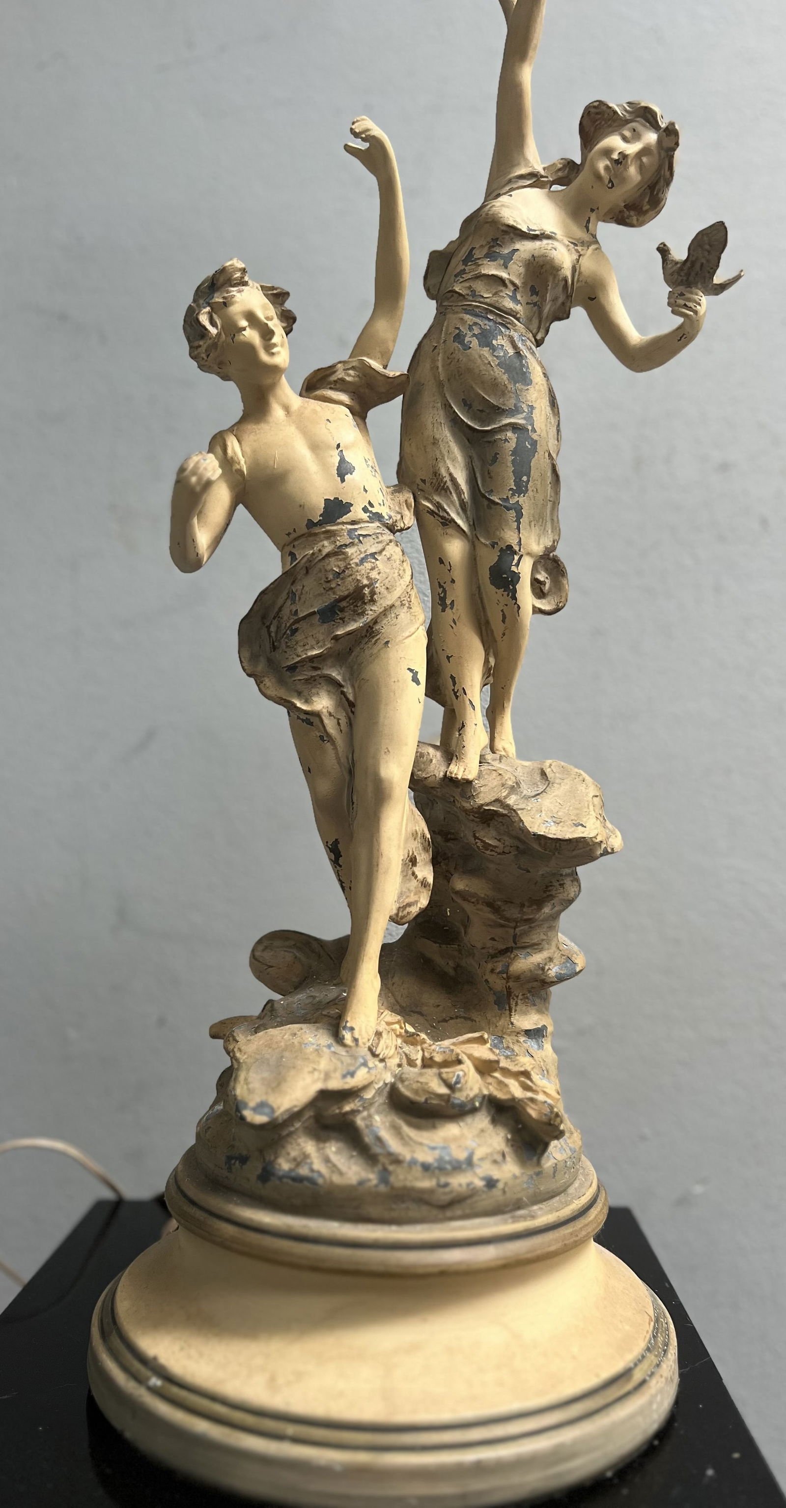 L. F. Moreau  Painted Sculpture Lamp (1 of 5)