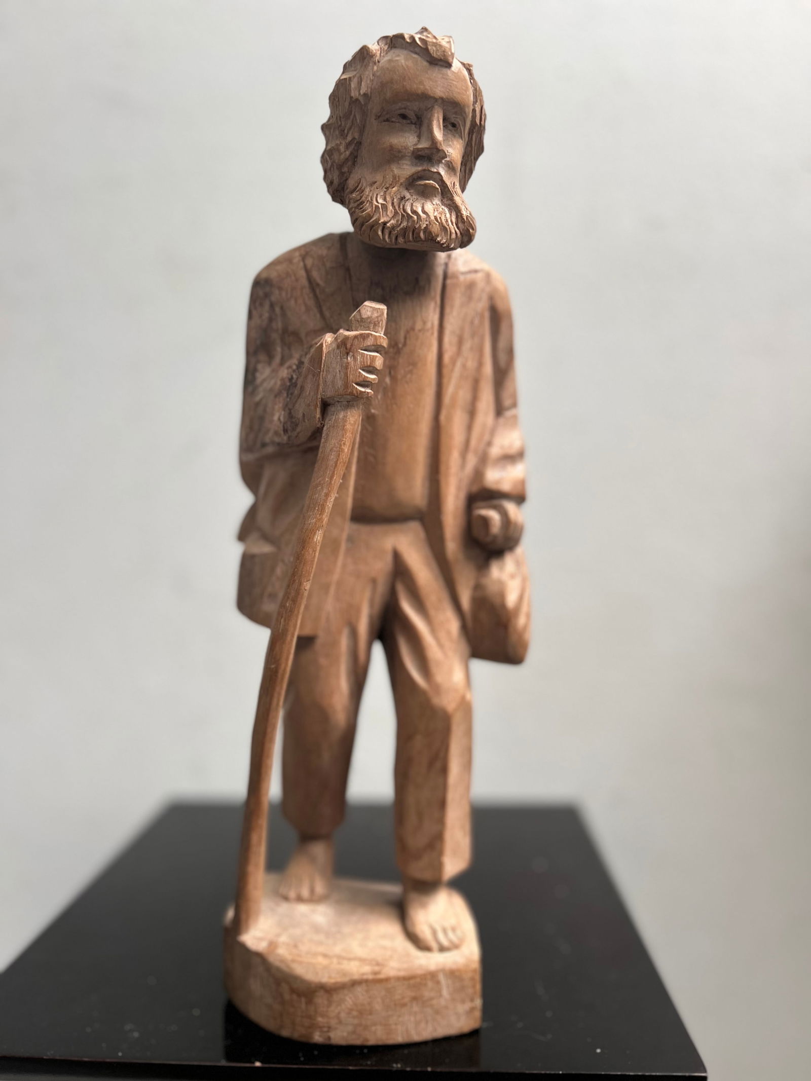 Vintage Mid Century Wood Sculpture Hand Carved (1 of 3)