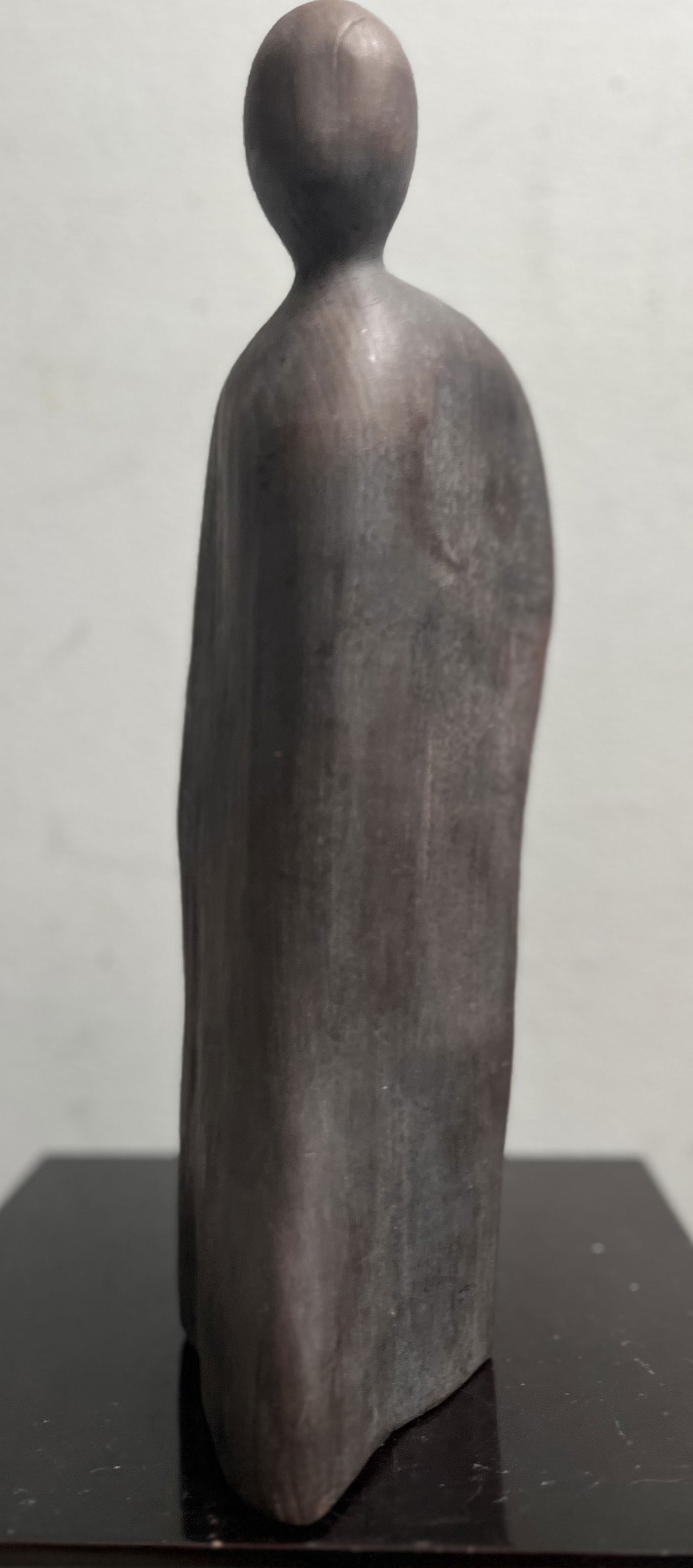 Vintage Late 20th C Wood Sculpture Hand Carved By Tinsley Penna "Black Angel" (1 of 4)