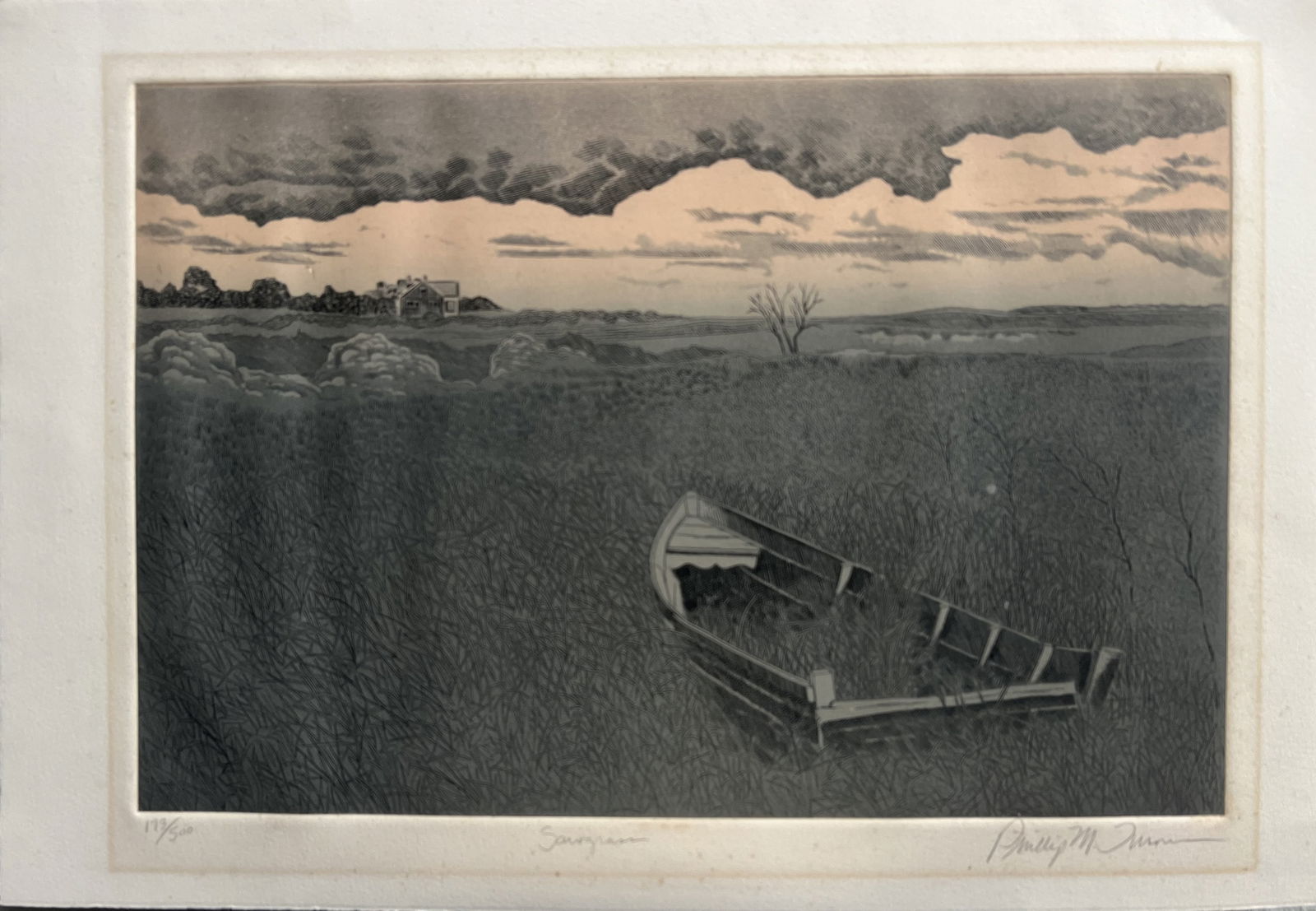 Phillip Turner Etching with Relief " Sawgress" Limited Edition W COA (1 of 3)