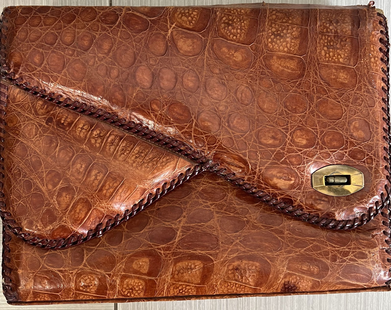 Vintage Alligator Sholder Bag Brief Case Made in Cuba (1 of 5)