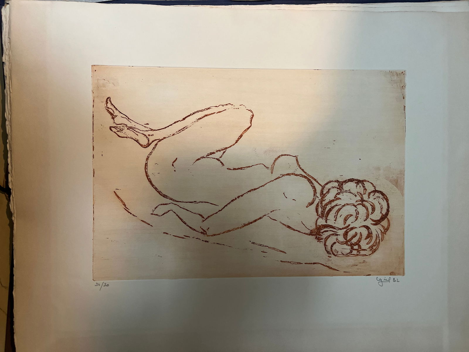 Vintage French Etching by The Artist CYRIL , Hand Signed and Dated 1962 (1 of 4)