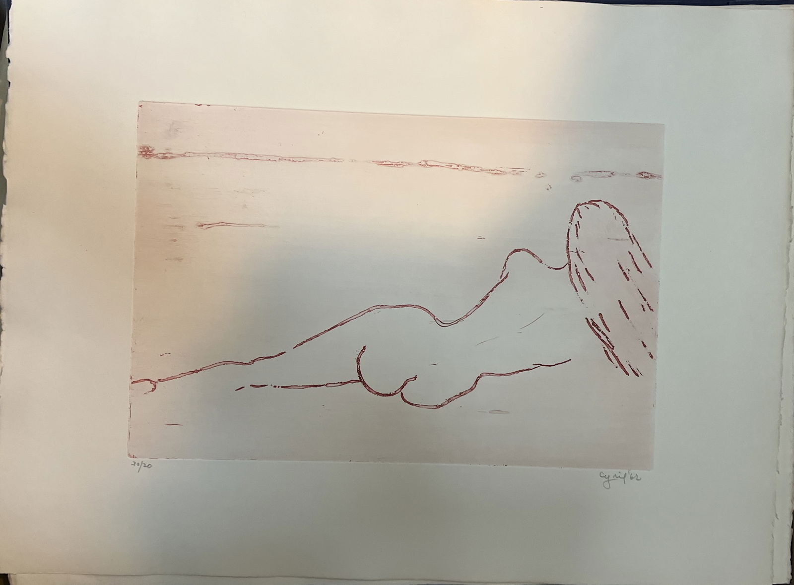 Vintage French Etching by The Artist CYRIL , Hand Signed and Dated 1962 (1 of 4)