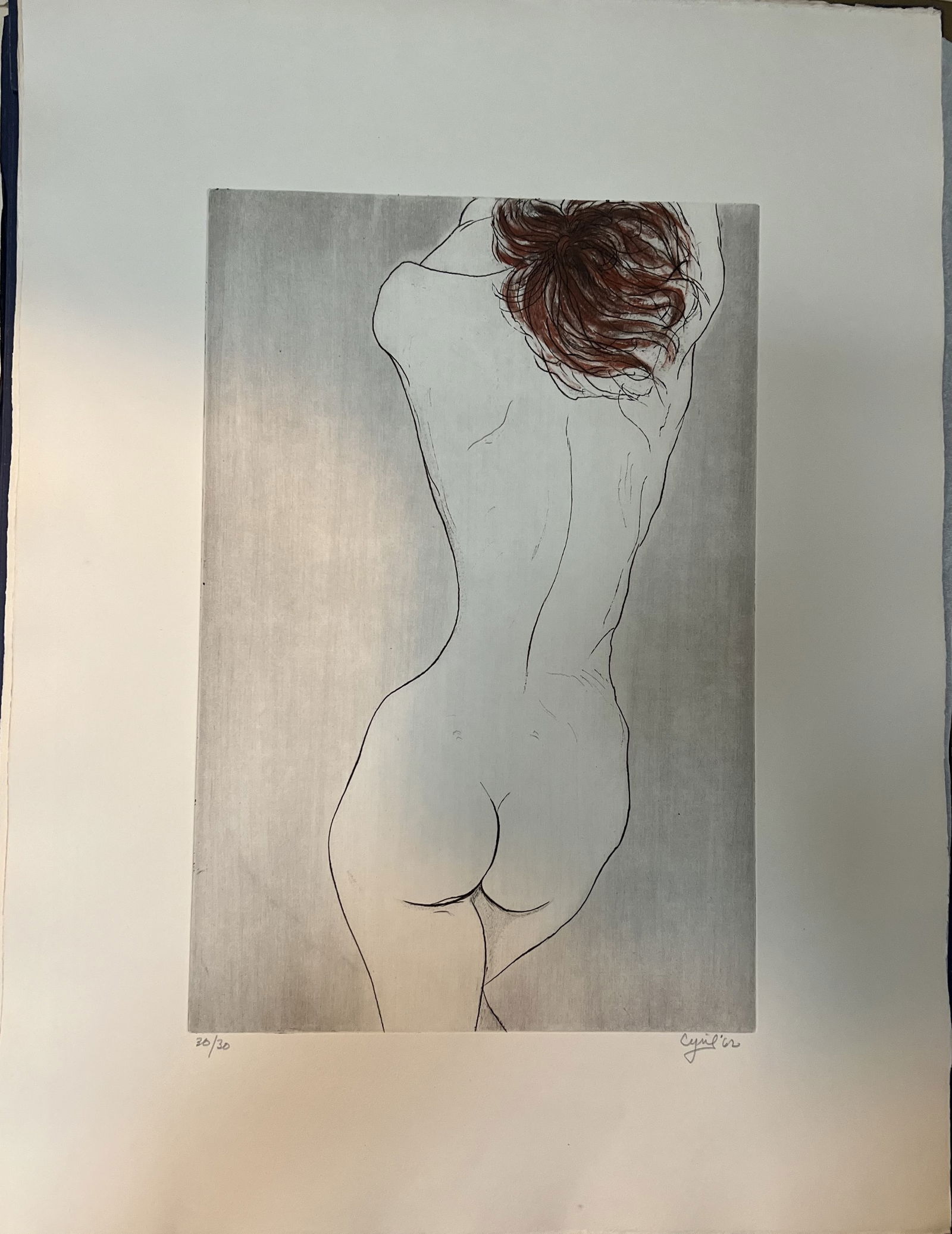 Vintage French Etching by The Artist CYRIL , Hand Signed and Dated 1962 (1 of 4)