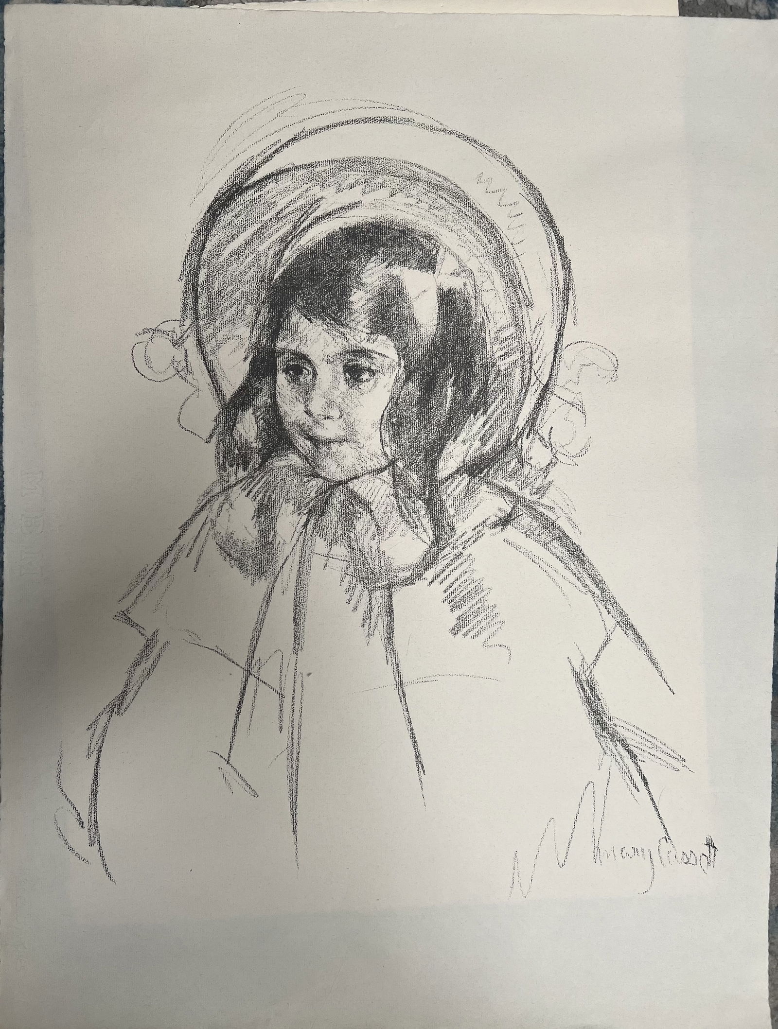 Mary Cassatt "Sara Wearing Her Bonnet and Coat" Lito Circa 1960 Gallery Verve (1 of 1)