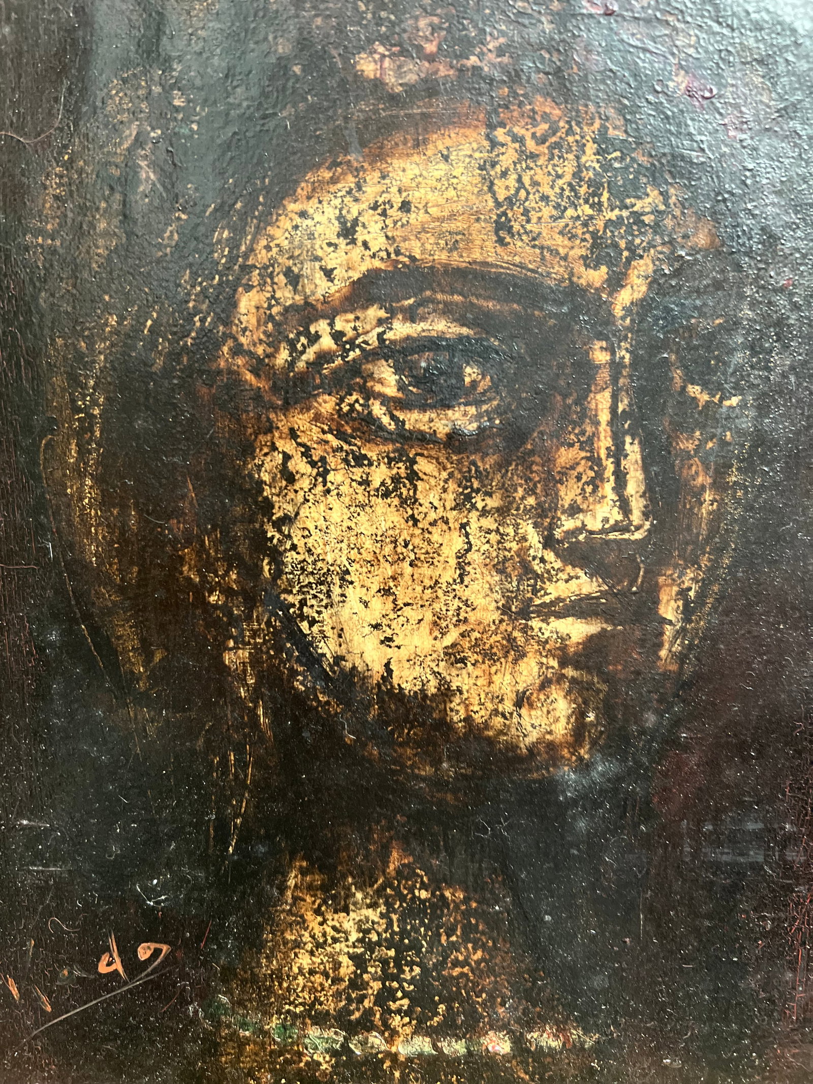 HIROSHI KADO JAPANESE ( B 1904- 1994) Oil on Canvas Signed Lower Left: This beautiful painting by Hiroshi Kado is a true masterpiece. Created in Japan during the post-war period (1940-1970), this oil on canvas piece features stunning figure and is signed by the artist hi
