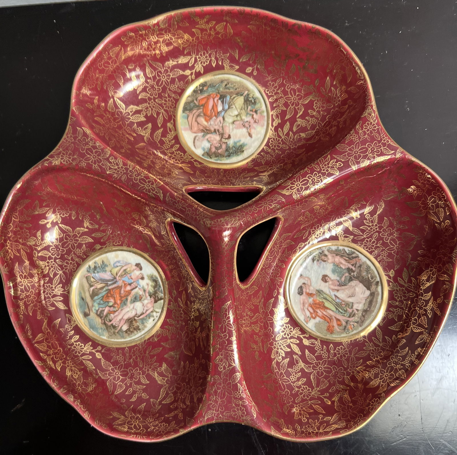 English Three Sectioned Serving Dish by Empire  C 1940 (1 of 3)