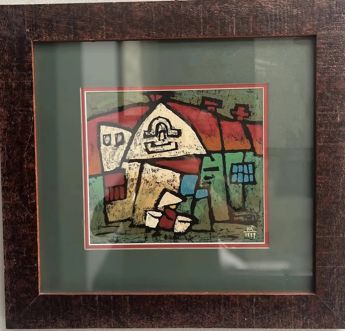 Stunning Watercolor Chinese Artist Signed H.A. Dated 1999 (1 of 3)