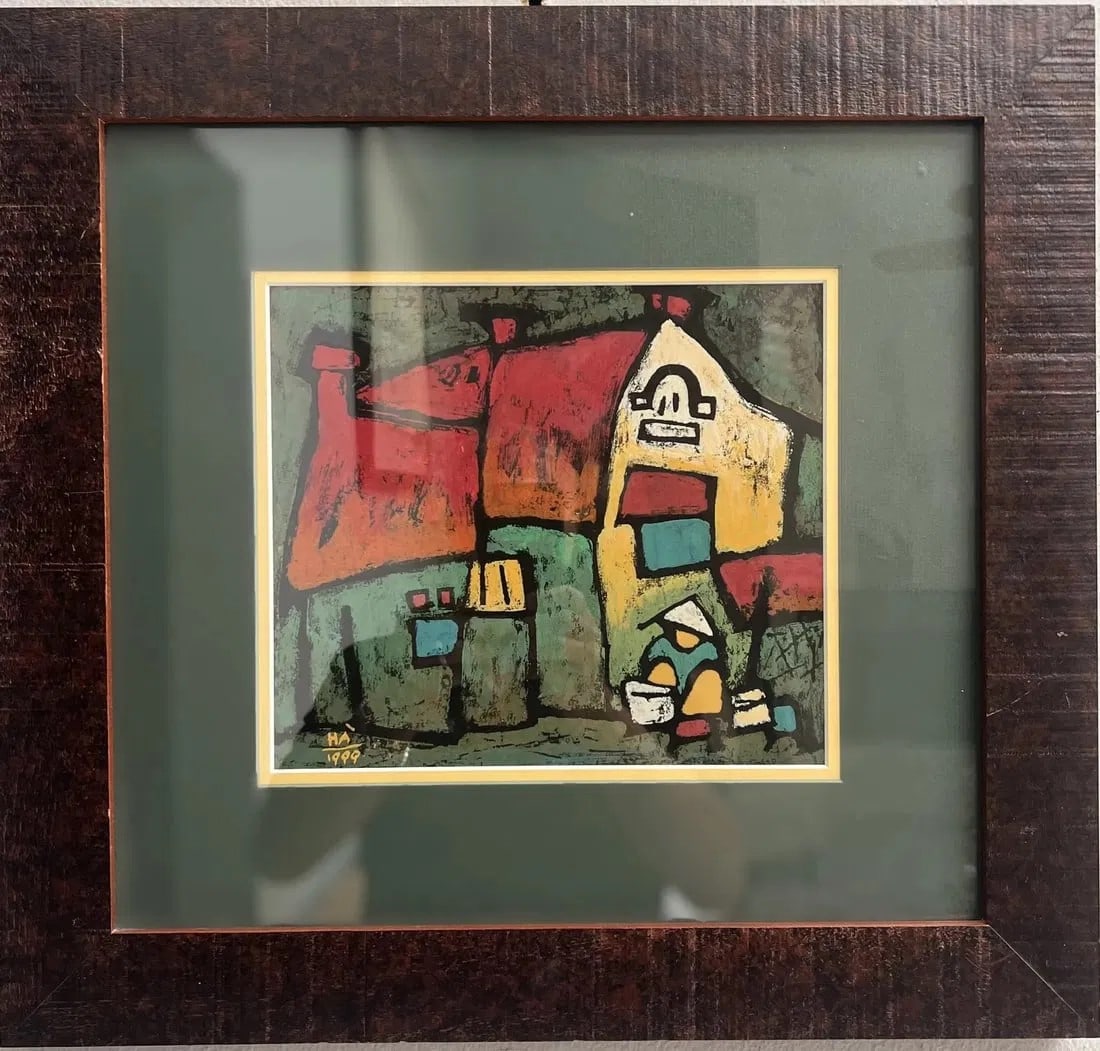 Stunning Watercolor Chinese Artist Signed H.A. Dated 1999 (1 of 3)