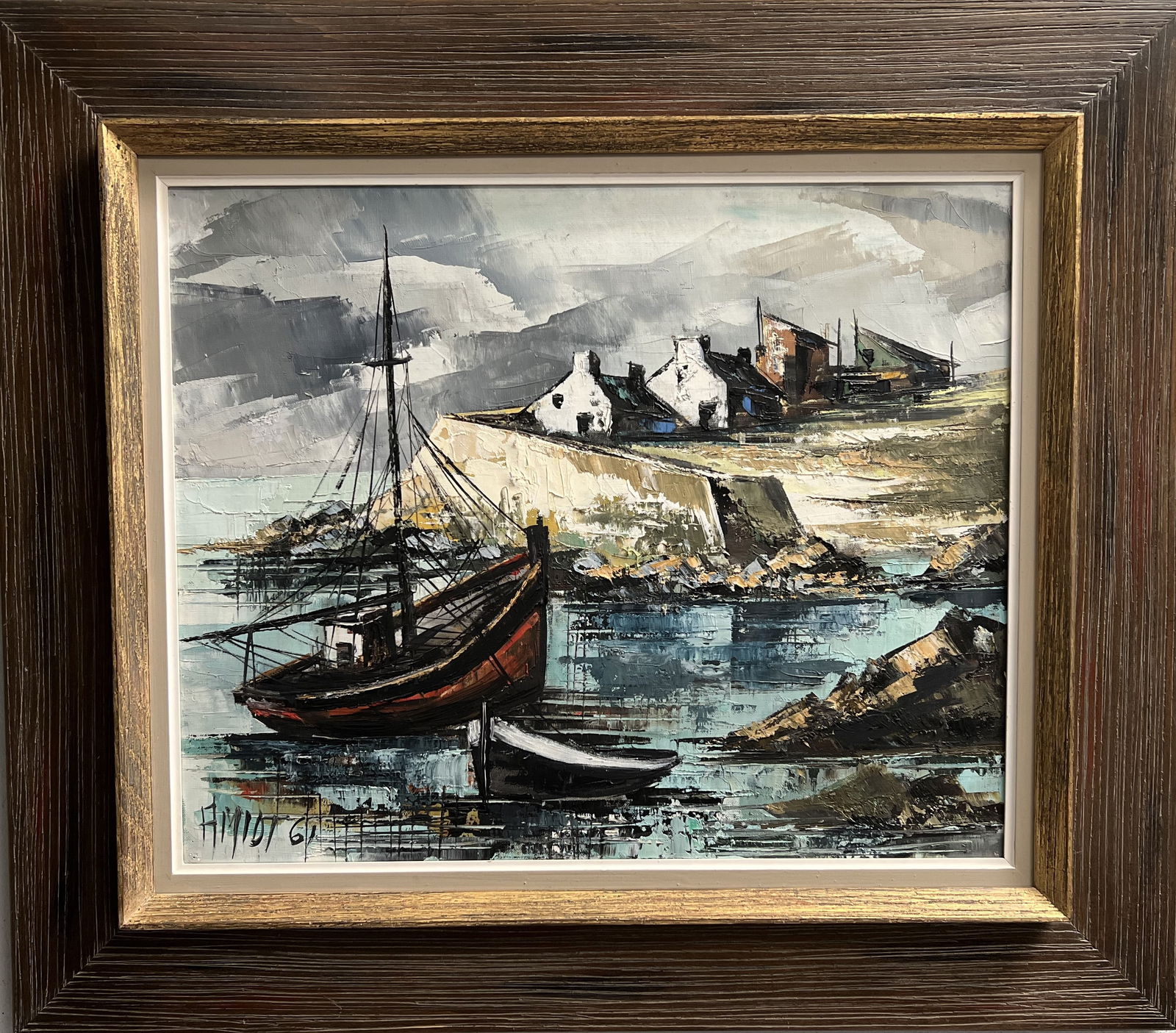 Jean Amiot (Born 1920) French, Oil on Canvas Signed and Dated 1961 (1 of 4)