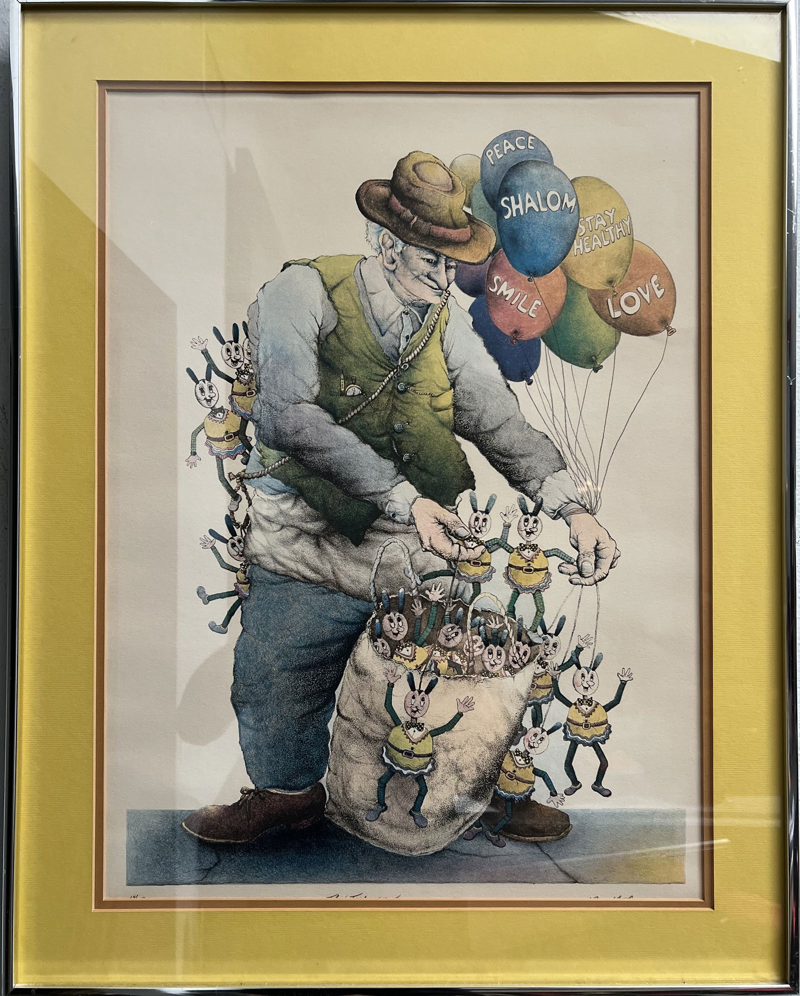 Seymour Rosenthal (1921-2007) " The Toyman"  Hand Signed and Numbered Lithograph (1 of 4)