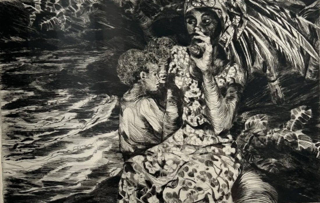 Nancy Friese (B 1948) Etching on Paper "St Croix Memory" Pencil Signed (1 of 3)