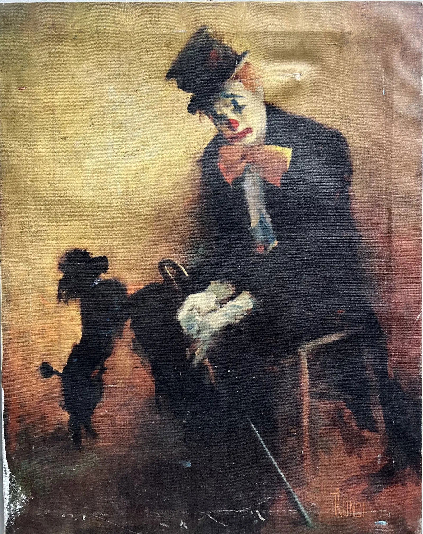 Edward Runci (1921 - 1986) "The Sad Clown" Signed Lower Rt (1 of 4)