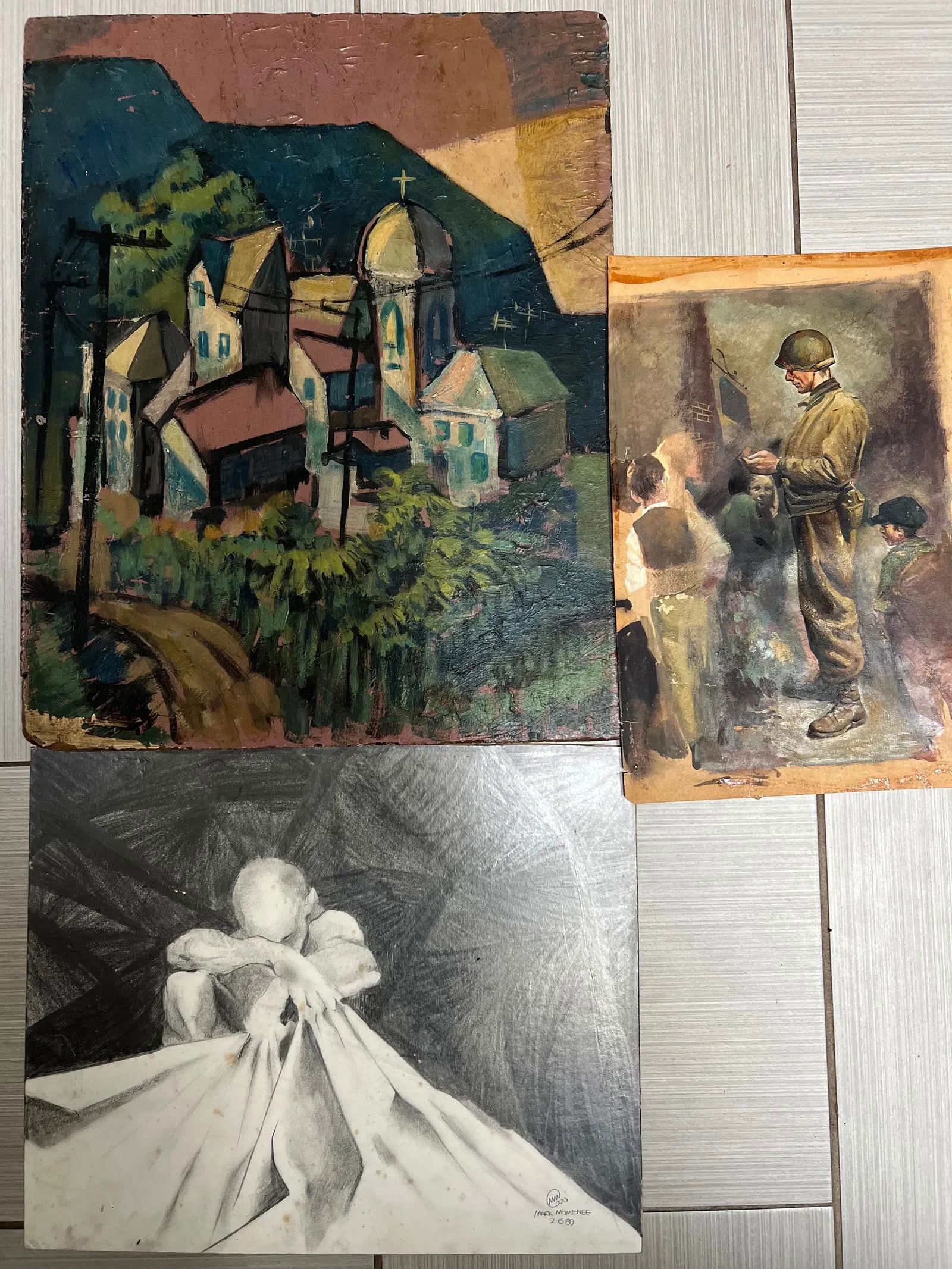 A Collection of Three Original  artist Works (1 of 1)