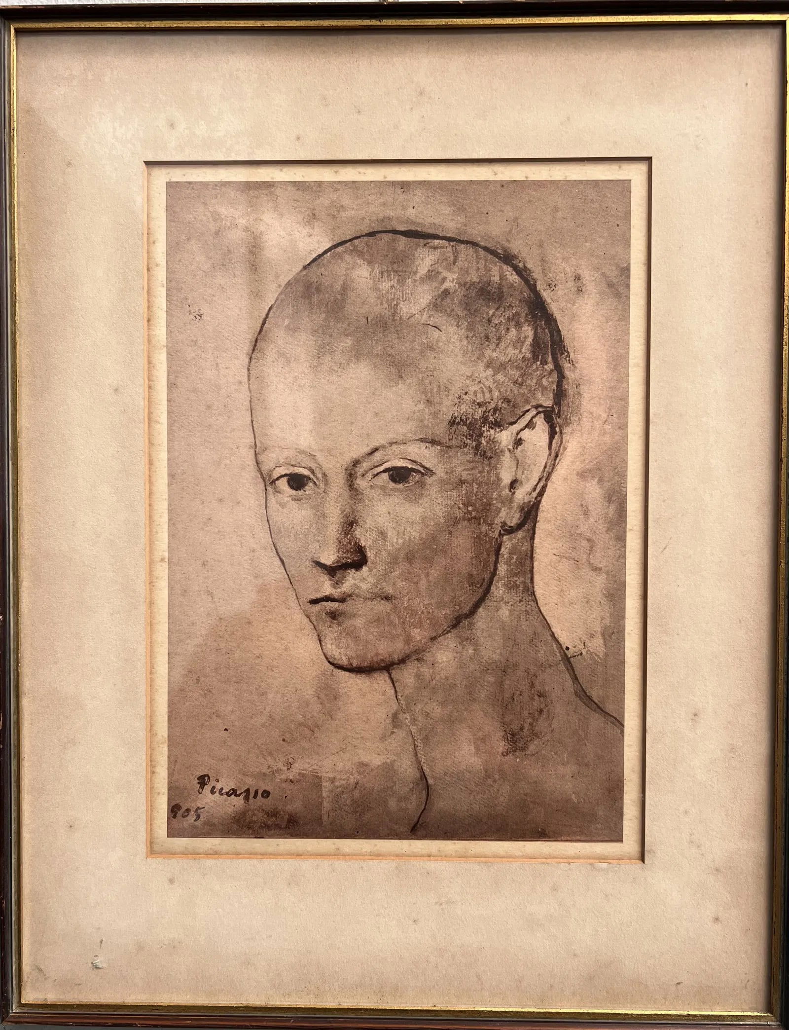 Pablo Picasso Mid Century Lithograph "Head of a Young Man" (1 of 3)