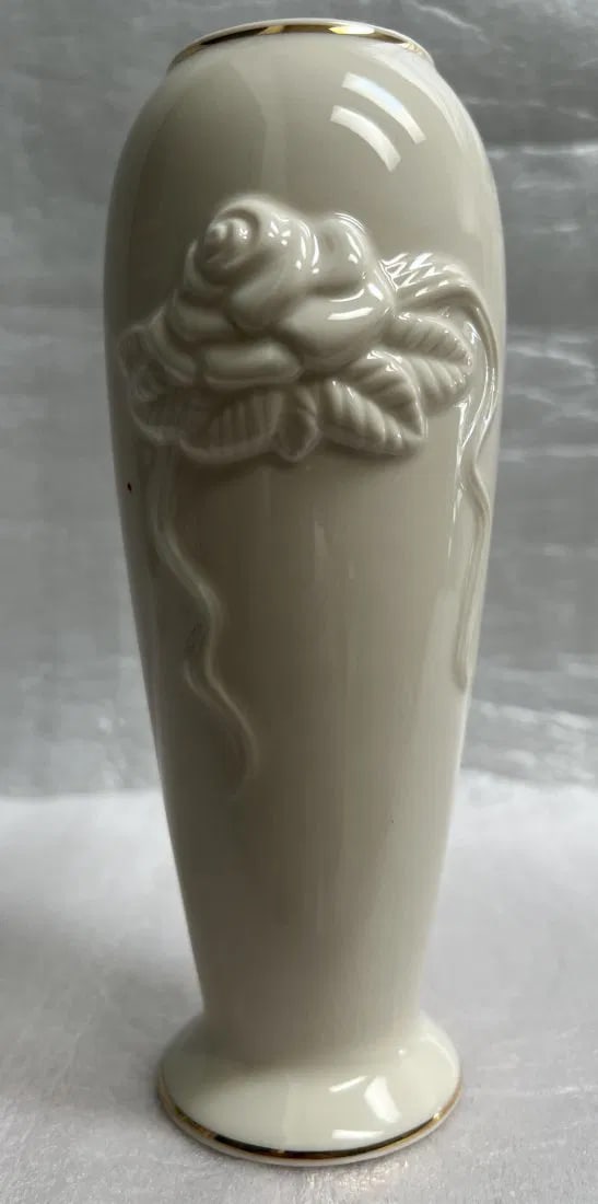 LENOX "THE LENOX ROSE BLOSSOM VASE" ORIGINAL WORK OF ART WITH 24K GOLD (1 of 4)