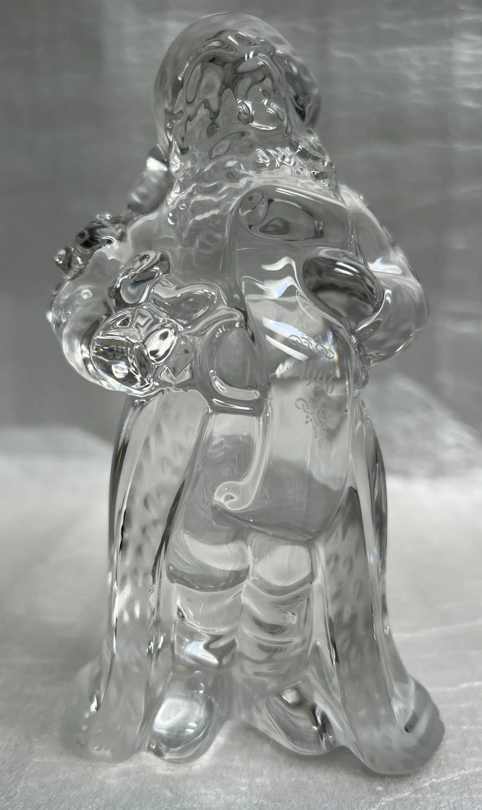 Pair of Lenox 6" Crystal Jolly Santa Claus Discontinued Dated 1996 (1 of 4)