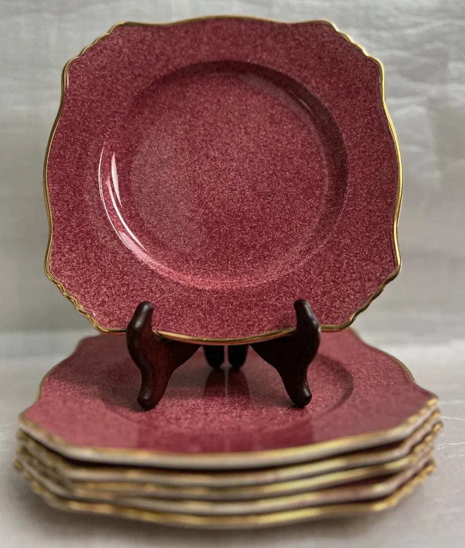 6 ROYAL WINTON ENGLISH 8" PLATES WITH SERVING MADE IN ENGLAND (1 of 5)