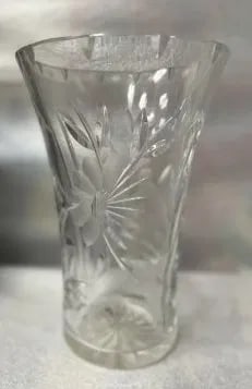 CRYSTAL VASE , BOHEMIA CZECH HAND CUT & A HAND CUT LEAD CRYSTAL VASE (1 of 1)