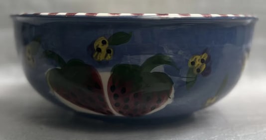 PAPER WINDOWS USA POTTERY, LARGE SERVING BOWL